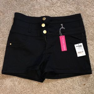 Refuge black high waisted shorts
